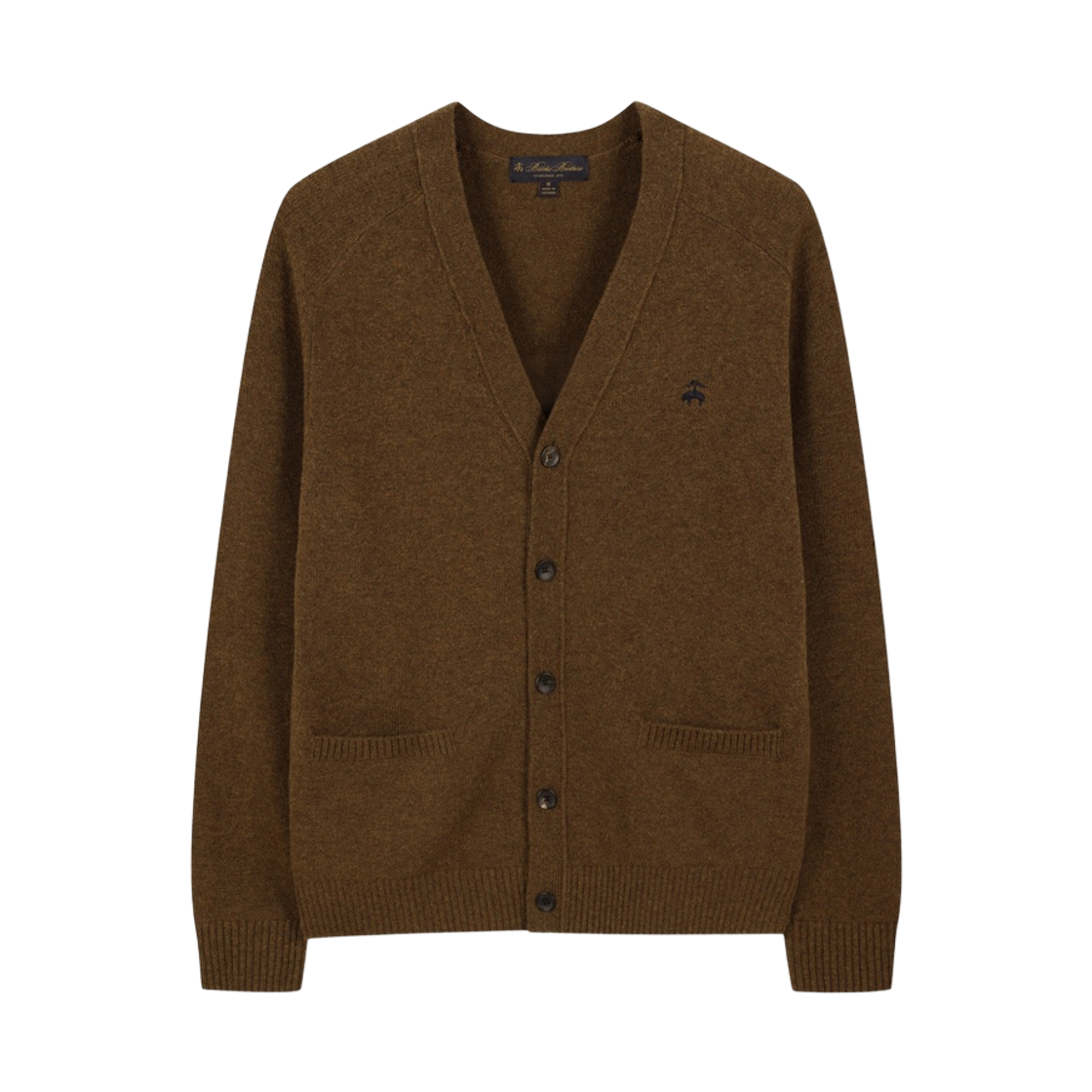 BBWCMBG405-ZBR BrooksBrothers Wool Cardigan Brown