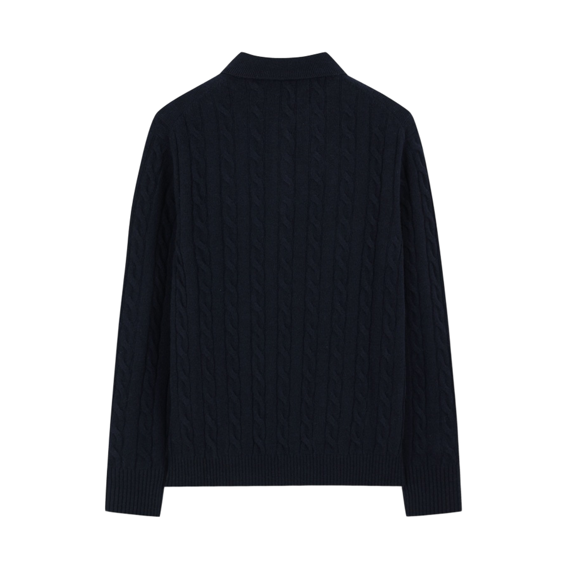 브룩스브라더스 울 케이블 폴로 스웨터 네이비(BrooksBrothers Wool Cable Polo Sweater Navy) - 2