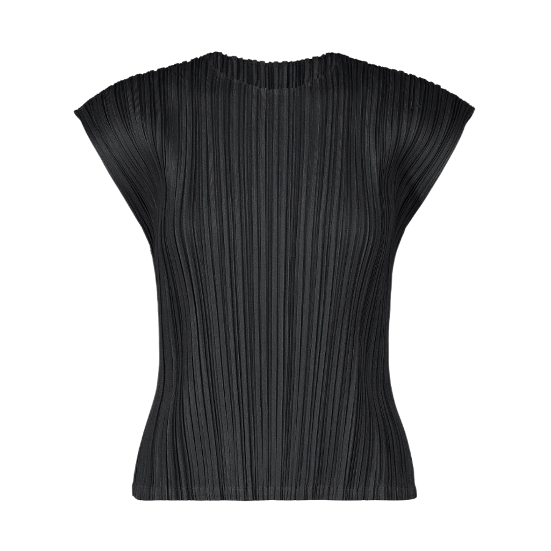 PP63-JK281-15 (W) Pleats Please Issey Miyake Mellow Pleats Top Black