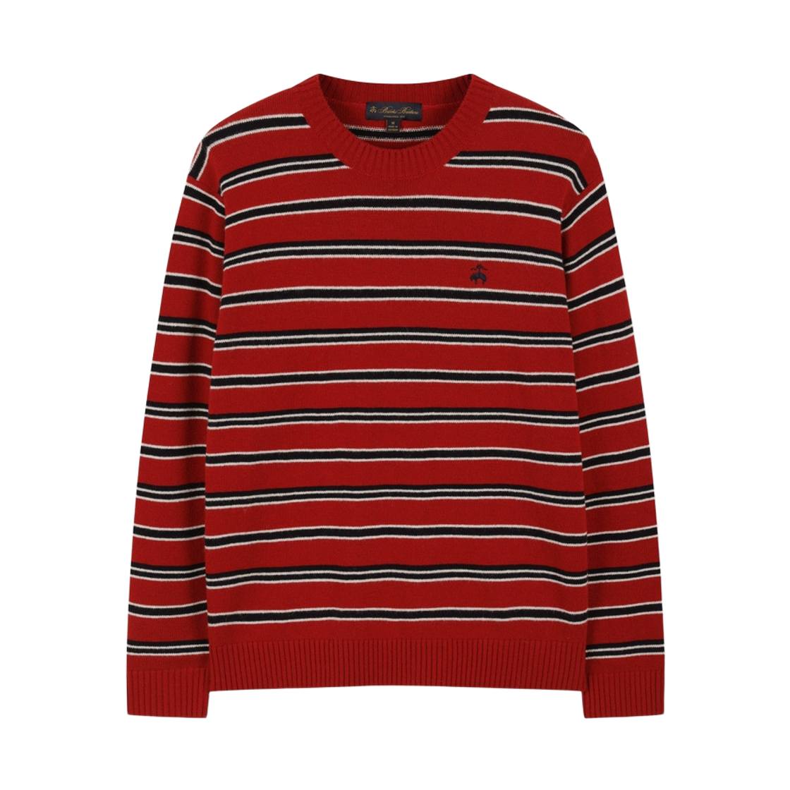 BBWRMBG409-ZRE BrooksBrothers Wool Stripe Sweater Red