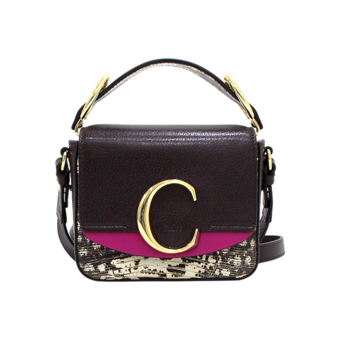 IT9OQOAHJKSE Chloe Python Leather C Bag Tote Bag