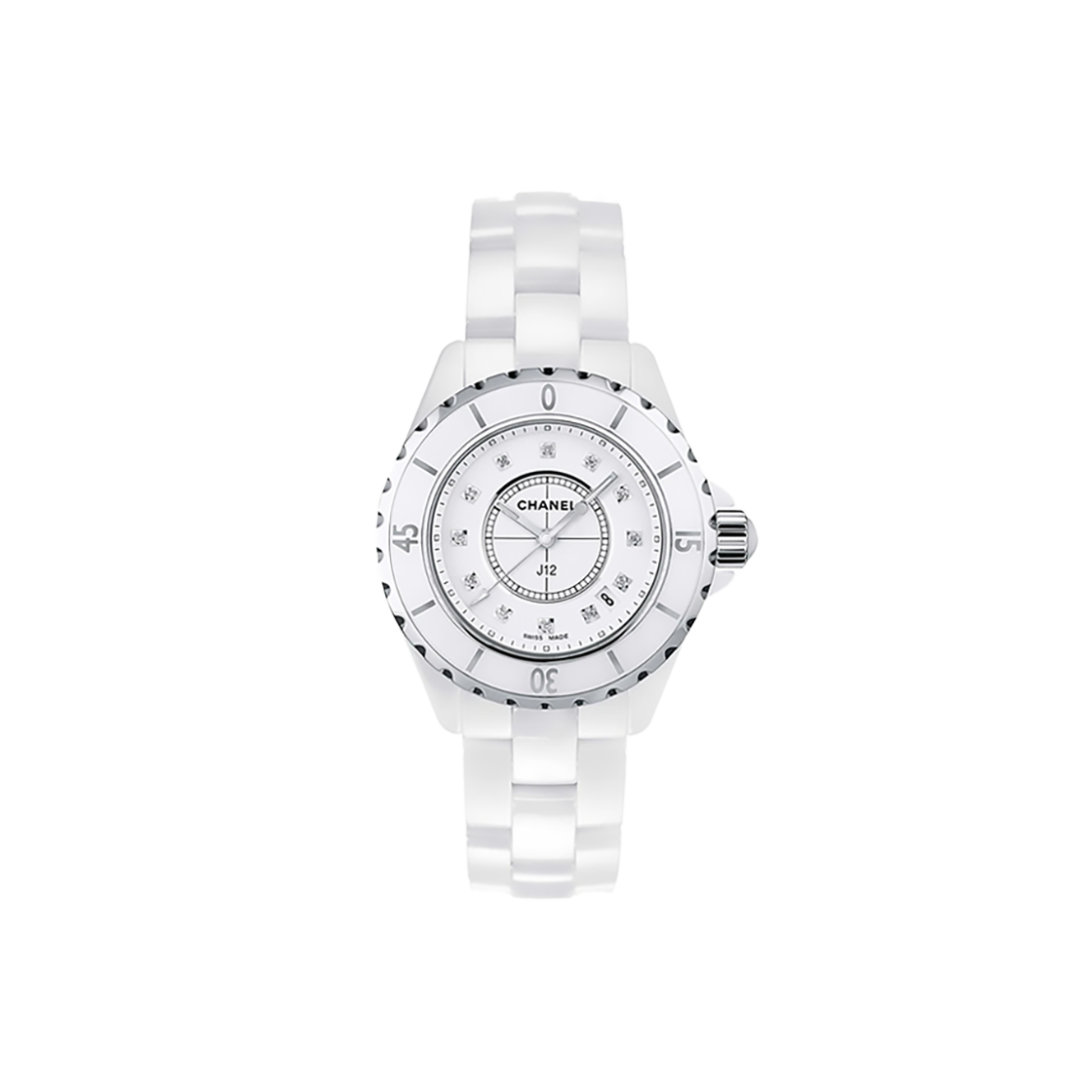 ITBBO2SP55T6 Chanel J12 White 12P Watch