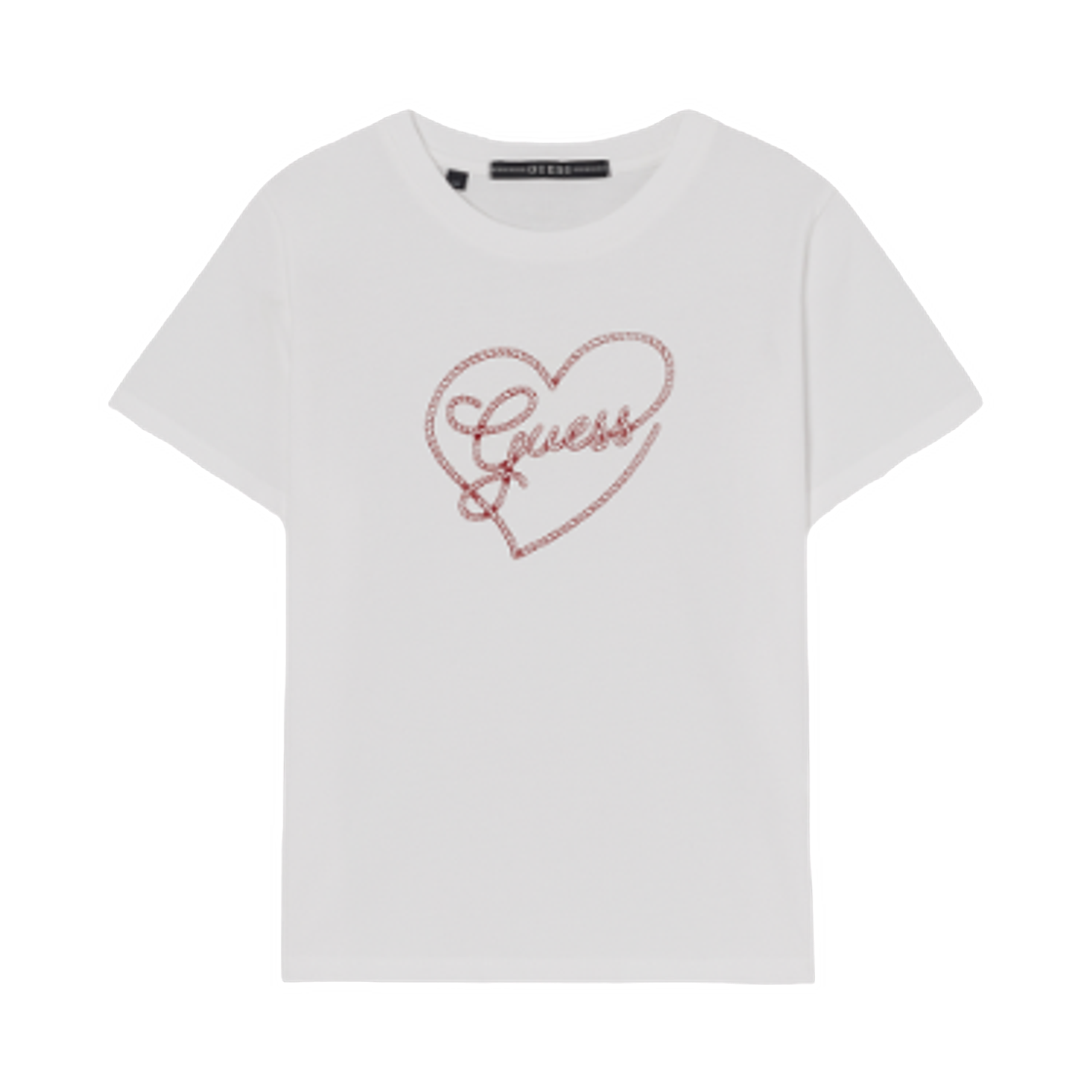 (W) 게스 러브 노트 티셔츠 화이트((W) GUESS Love Knot Tee White)