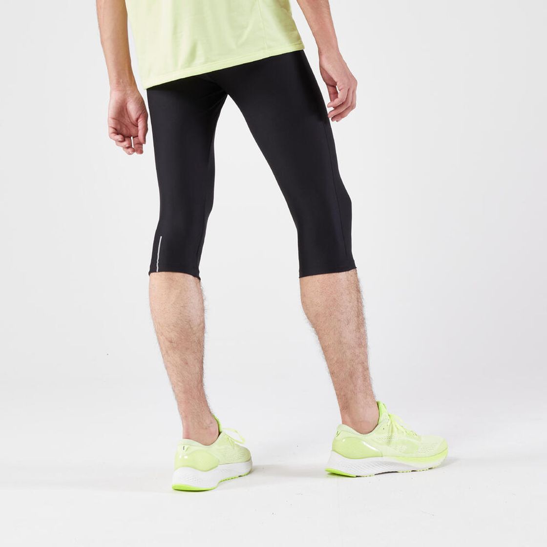 데카트론 남성 7부 러닝 타이츠 런 드라이 100 스모크 블랙(Decathlon Men's 3/4 Running Tights Run Dry 100 Smoke Black) - 7