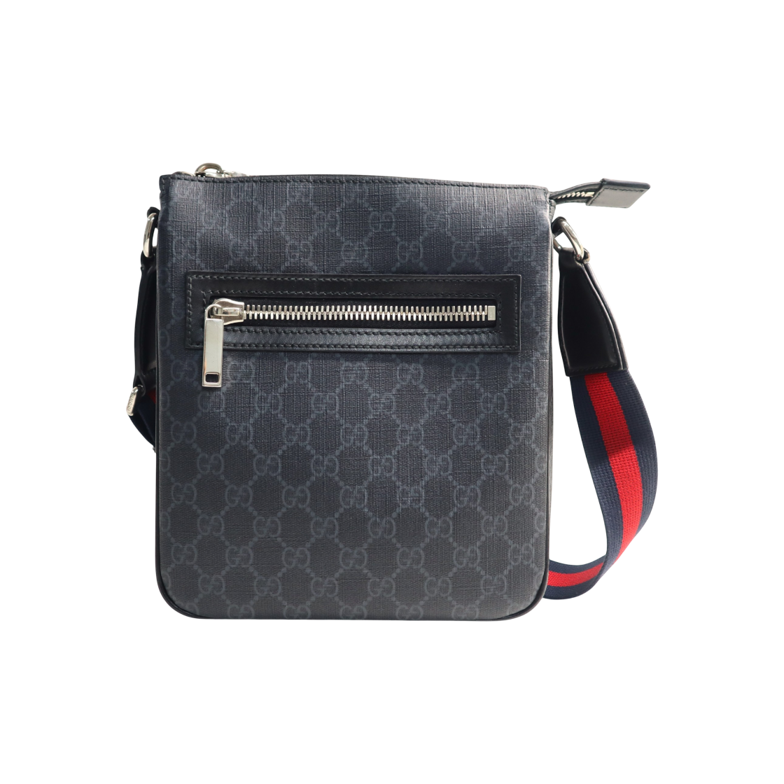 ITLRMU7CBFAM Gucci GG Supreme Canvas Web Stripe Small Messenger Bag