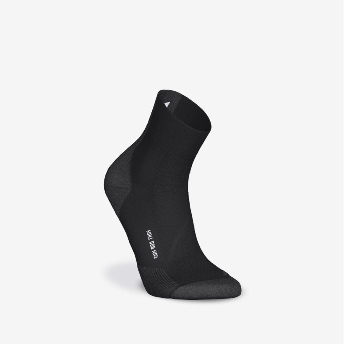 데카트론 러닝 얇은 중목 양말 1켤레 파인 런 900 스모크 블랙(Decathlon Running Thin Mid-Calf Socks 1 Pair Fine Run 900 Smoke Black) - 5