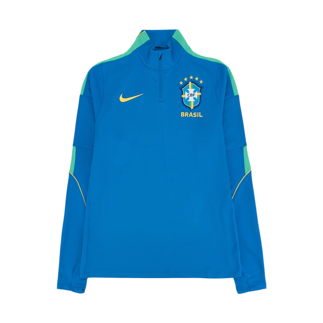 IB4988-435 Nike Brazil Strike Dri-Fit Football Drill Top Light Photo Blue Light Menta (IB4988-435) (Non Marking Ver.)