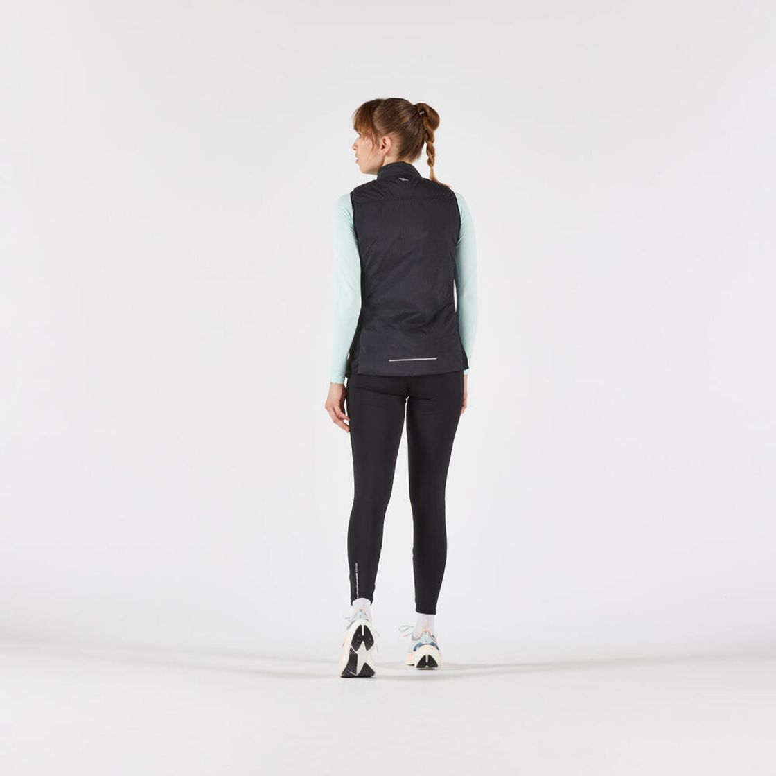 데카트론 여성 러닝 패딩 베스트 런 웜 500 스모크 블랙(Decathlon Women's Running Padded Vest Run Warm 500 Smoke Black) - 10