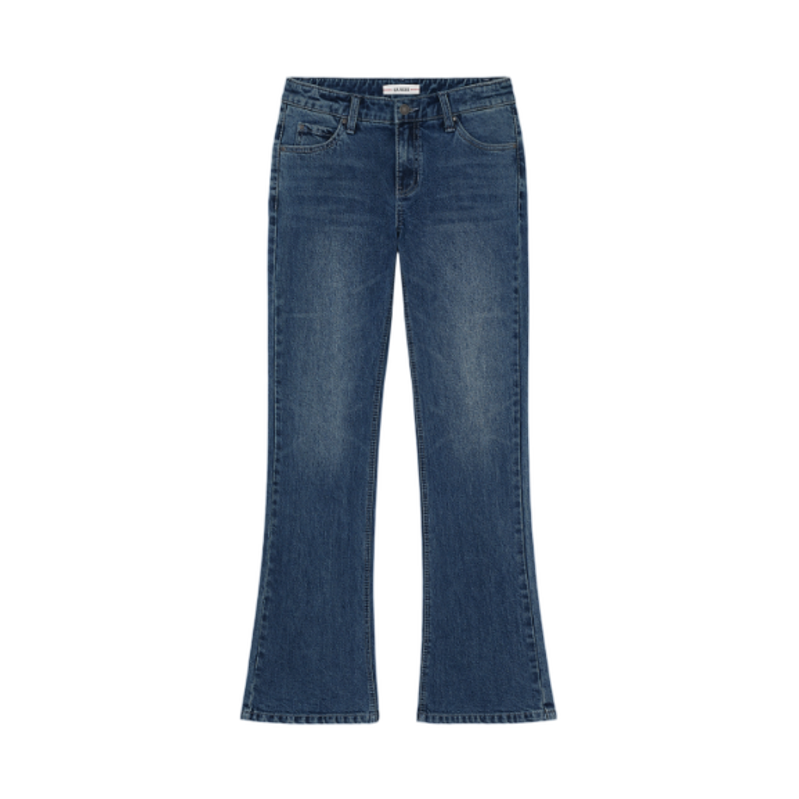 (W) 게스 로우라이즈 워싱 부츠컷 데님 다크 블루((W) GUESS Low Rise Washed Bootcut Jeans Dark Blue)