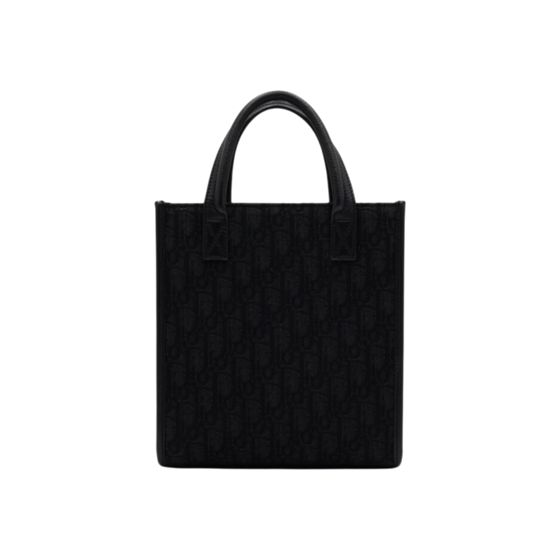 ITCT7NF34P9A Dior Black Oblique Jacquard Safari North South Top Handle Tote Bag