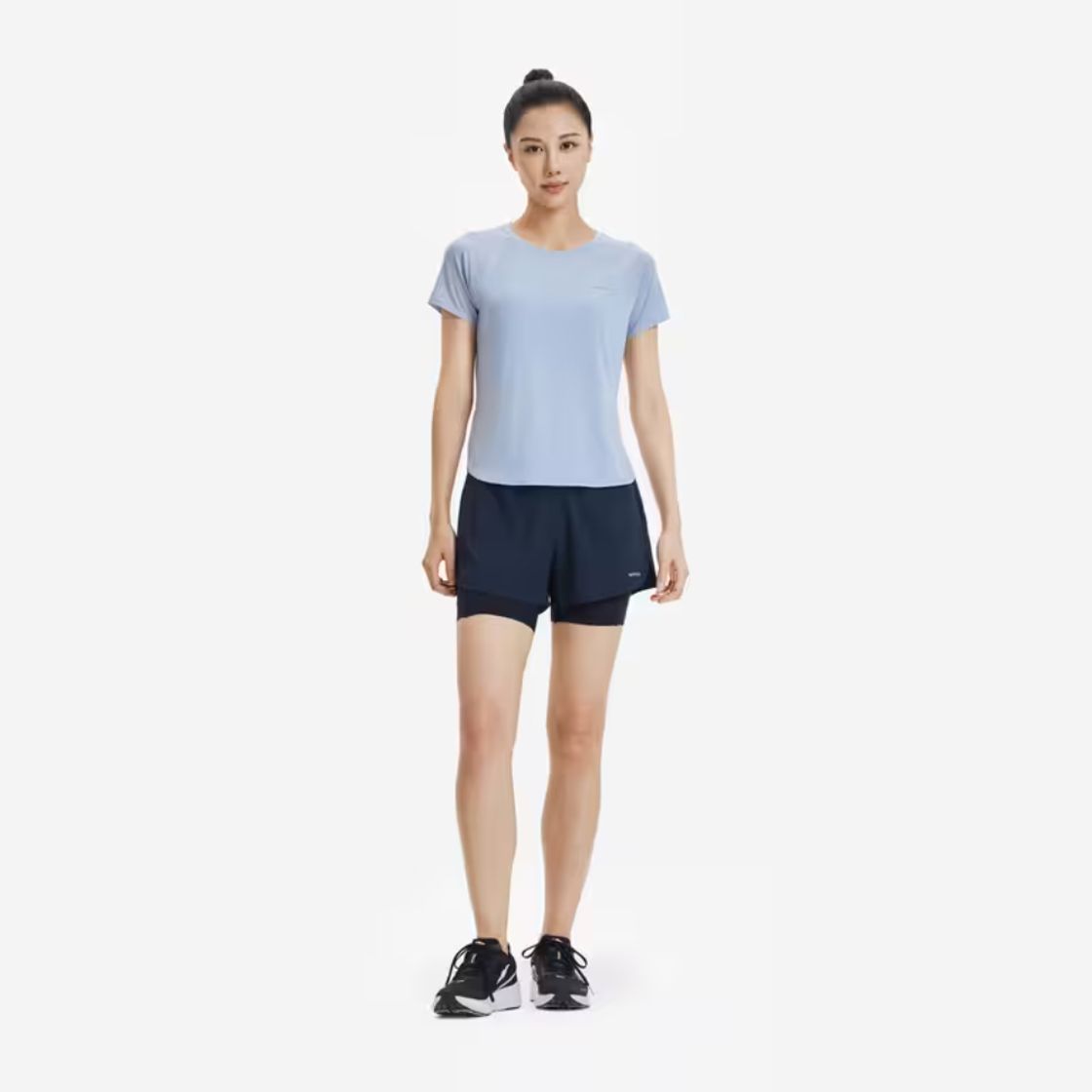 데카트론 여성 러닝 반팔 티 런 드라이 쿨링 500 포기 블루(Decathlon Women's Running Short Sleeve T-Shirt Run Dry Cooling 500 Foggy Blue) - 6