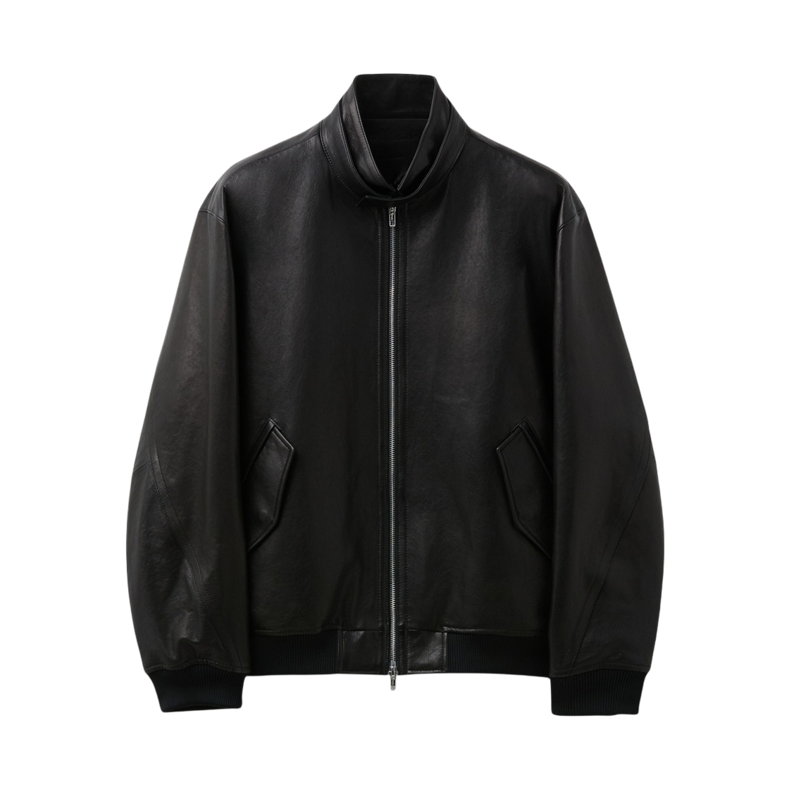 CWUDA26613BKX Customellow Stand-Neck Lamb Leather Jacket Black