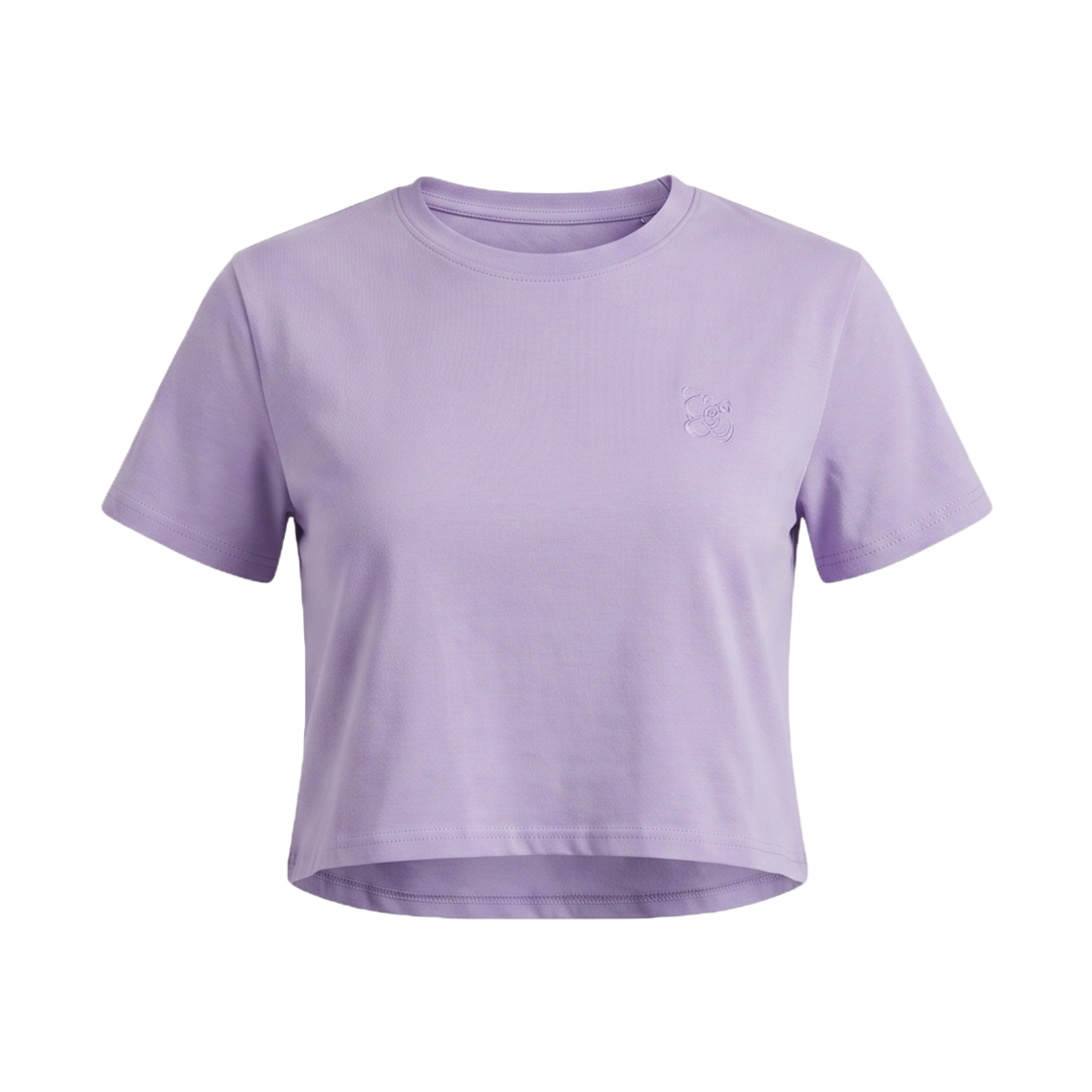 CLWT8104 cielcoco Cooling Ribbed Cropped T-shirts Lavender