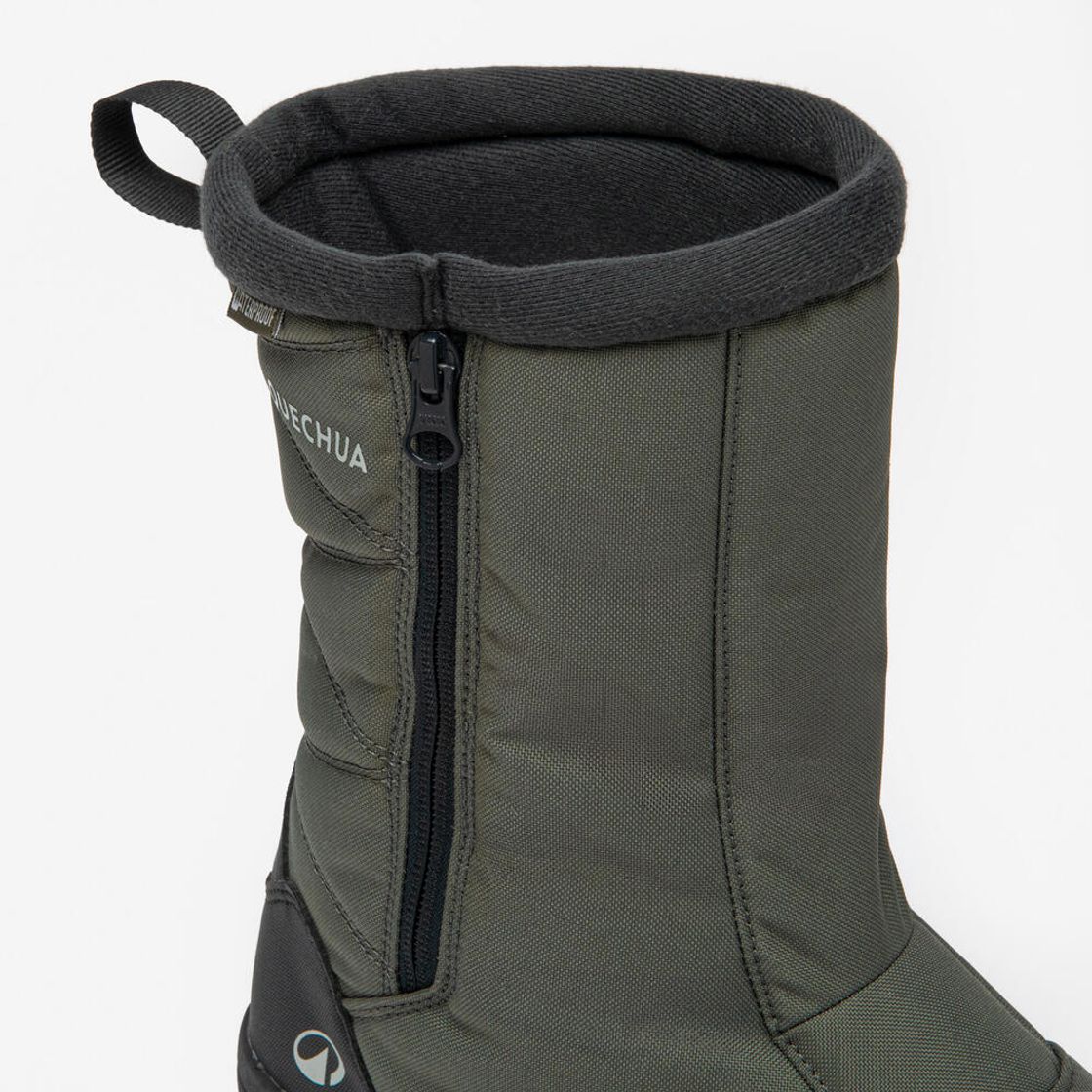 데카트론 남성 하이킹 방한방수 장목 지퍼 부츠 NH100 WP 애쉬 카키 브라운(Decathlon Men's Winter Waterproof High Zip Hiking Boots NH100 WP Ash Khaki Brown) - 3