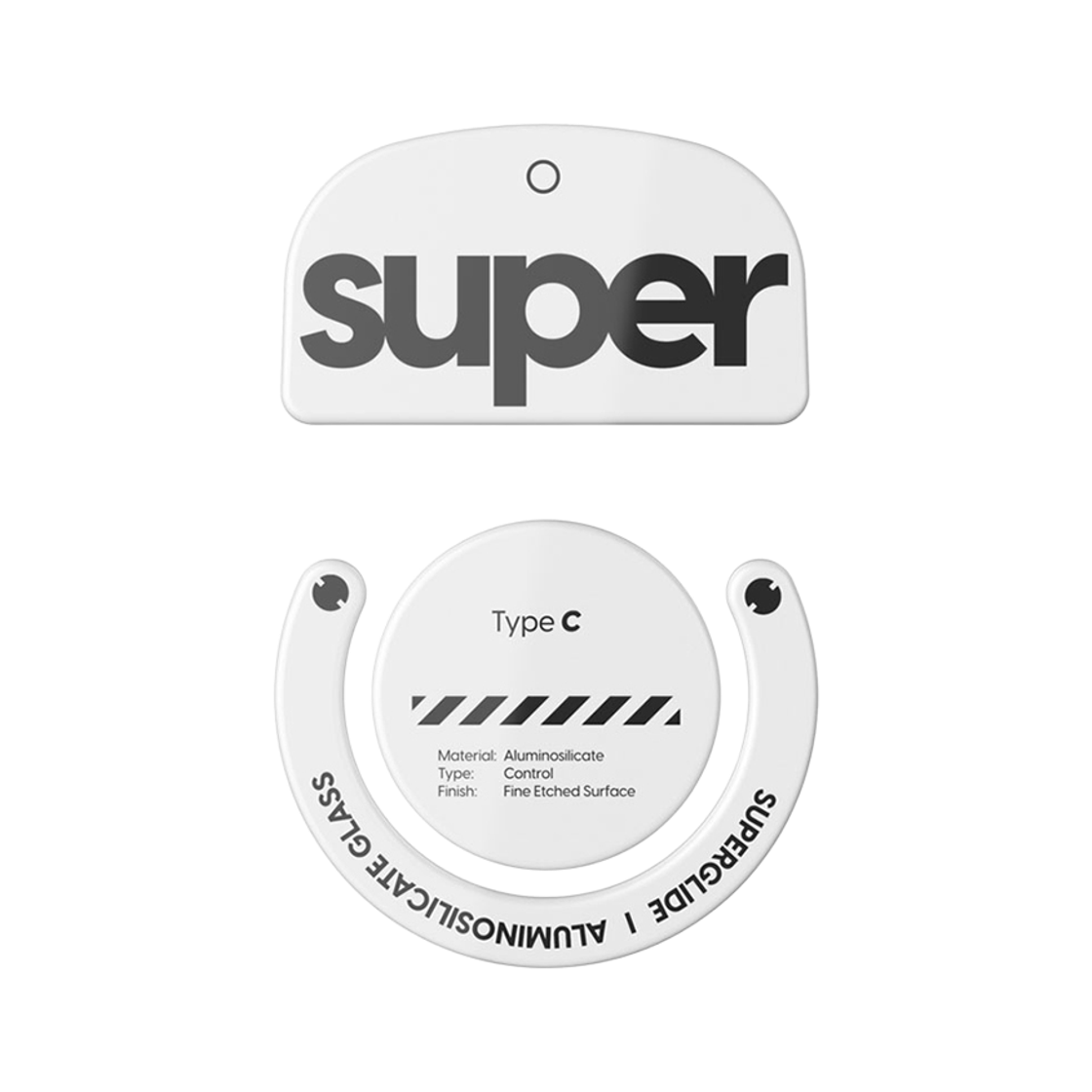 펄사 로지텍 GPRO X 슈퍼라이트 전용 슈퍼글라이드 유리 마우스피트 화이트색상 Type-C 무광(Pulsar Superglide 2 for Logitech GPro Superlight [White])