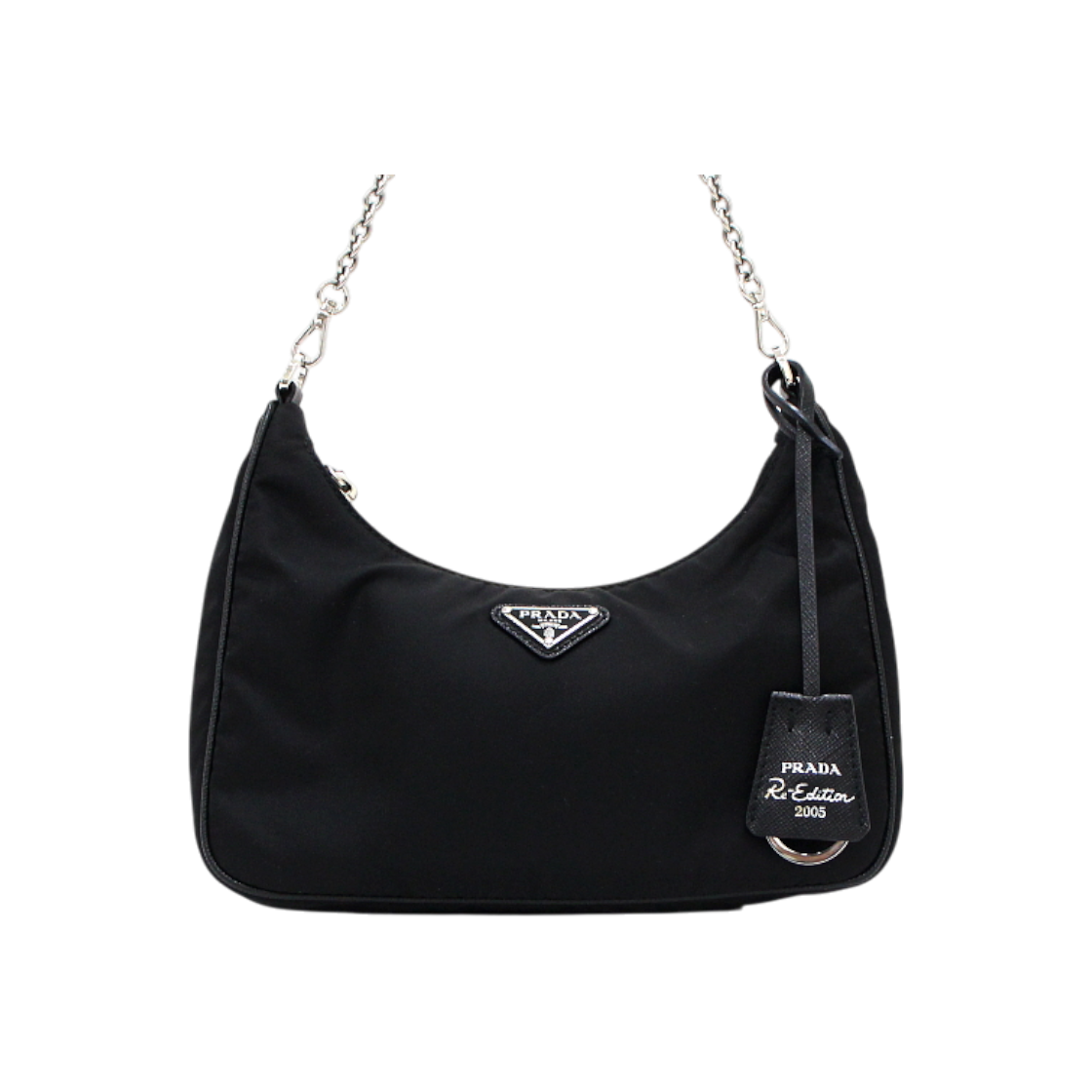 ITMROCOBTFTT Prada Black Tessuto Re-Edition Multi Hobo Bag