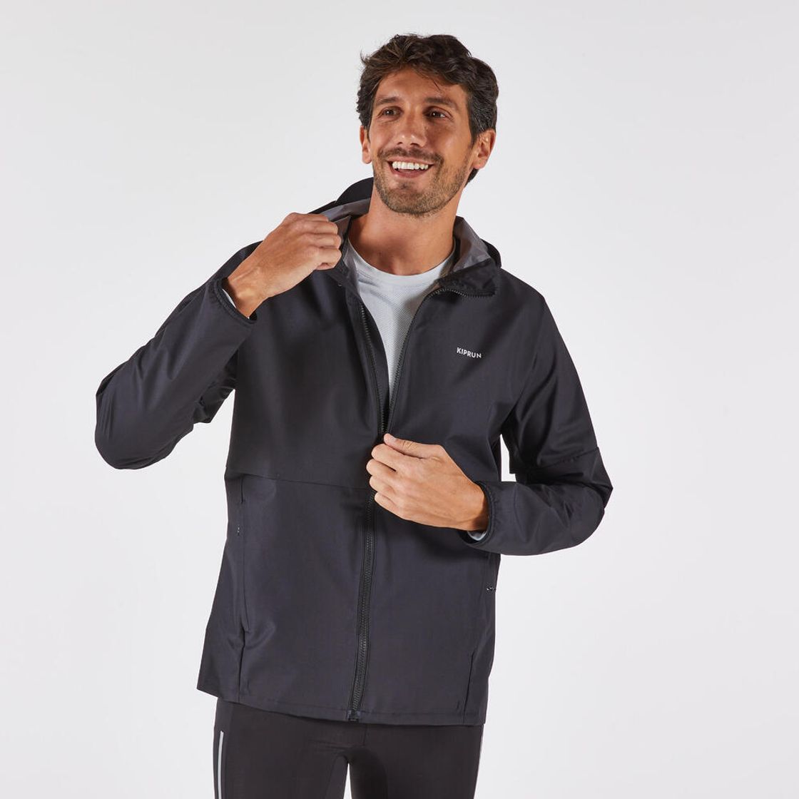 데카트론 남성 러닝 방수 자켓 런 100 스모크 블랙(Decathlon Men's Running Waterproof Jacket Run 100 Smoke Black) - 2