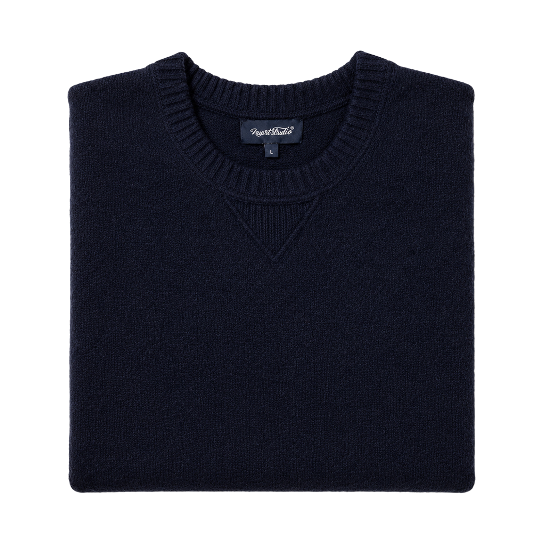 누아트 스튜디오 아르보 오드람프 라운드넥 니트 네이비(NUART STUDIO Arbo Odoramp Round Neck Knit Navy) - 2