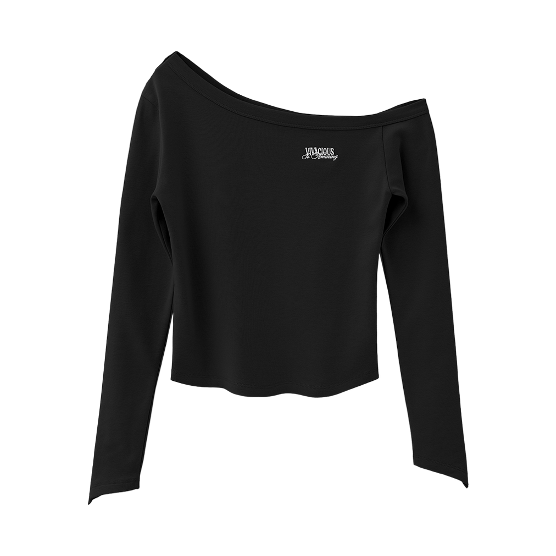 VV61TS01BK VIVACIOUS Vierre Boat Neck Tee BLACK