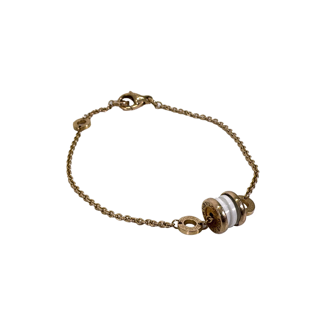 ITM2NHA6K6VD Bulgari B.Zero1 Ceramic Bracelet Rose Gold White