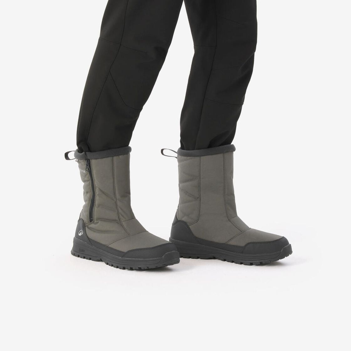 데카트론 남성 하이킹 방한방수 장목 지퍼 부츠 NH100 WP 애쉬 카키 브라운(Decathlon Men's Winter Waterproof High Zip Hiking Boots NH100 WP Ash Khaki Brown) - 8