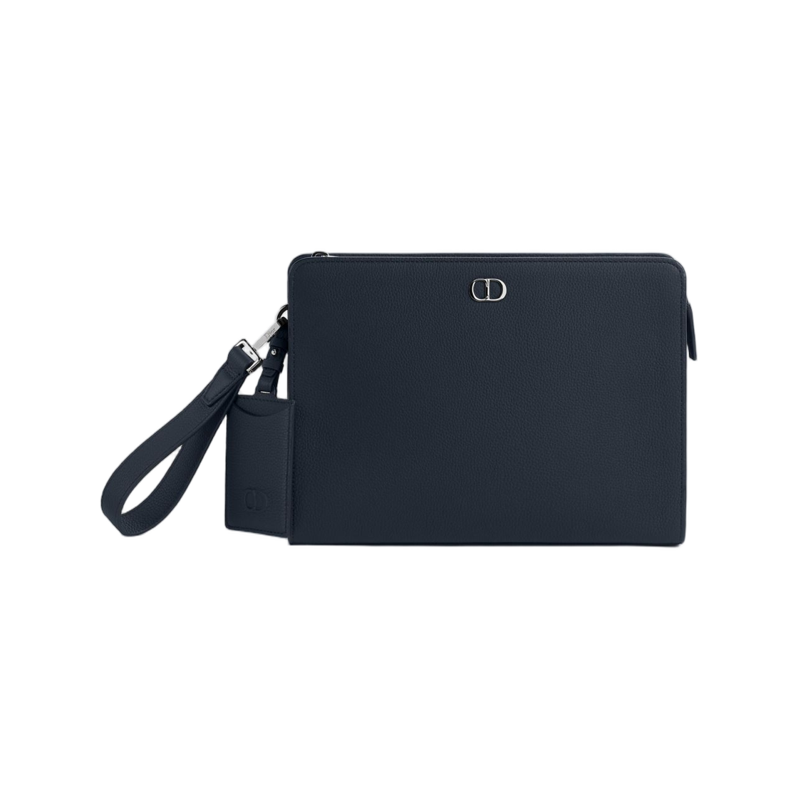 2ICCA589IDC-H56E Dior CD Icon A5 Triangle Pouch Grained Calfskin Navy Blue