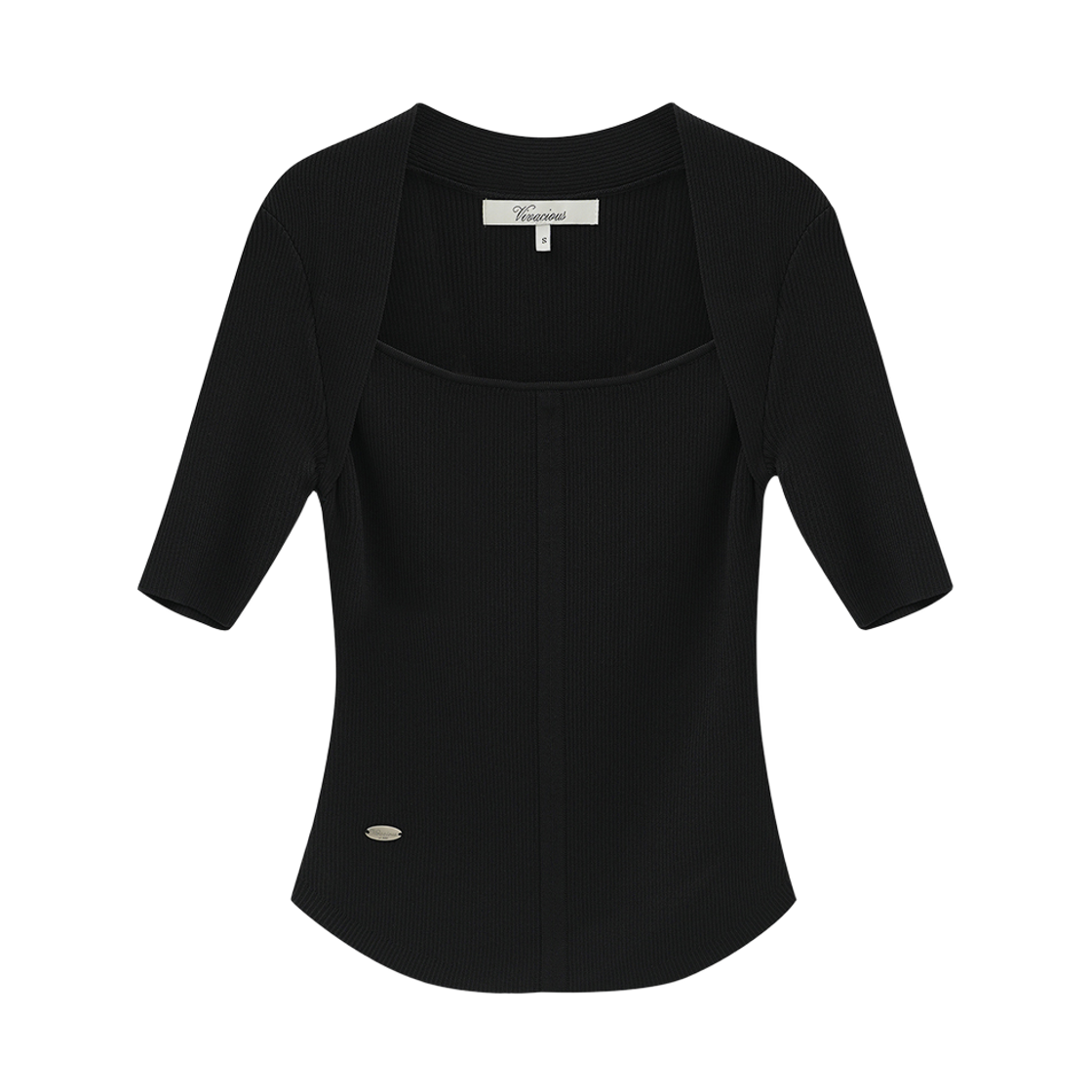 VV62KN01BK VIVACIOUS Elia Bolero Half-sleeve Knit BLACK