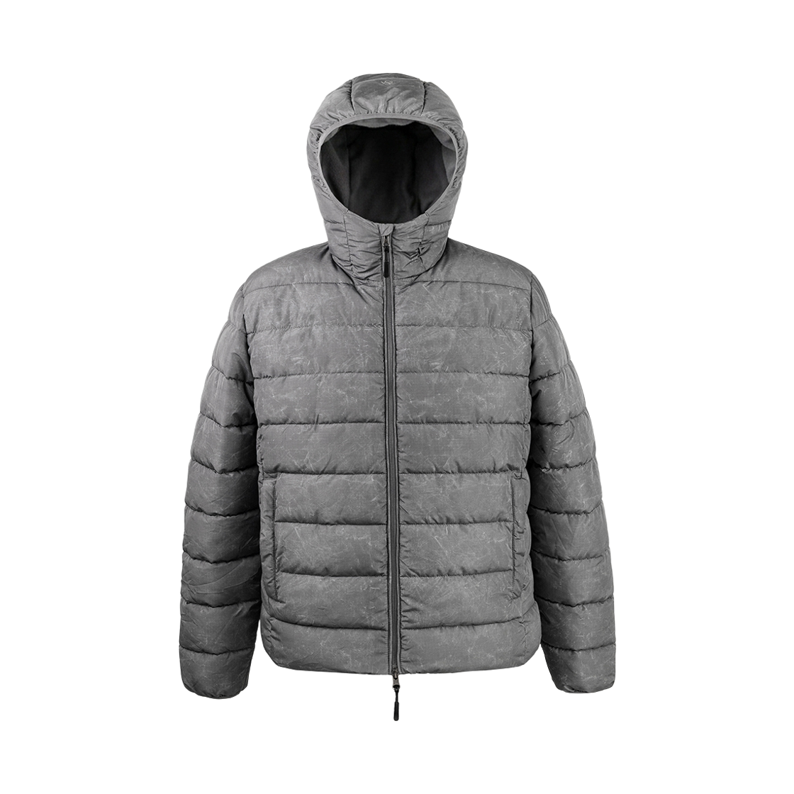 Clothes51 NUART STUDIO Crack Hooded Light Puffer Jacket Gray