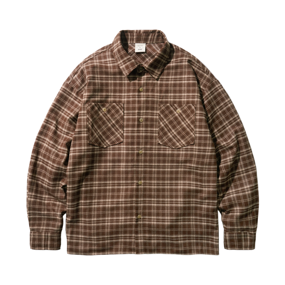 SJLS1543_brown_29 FP142 Graft Work Check Shirt Brown SJLS1543