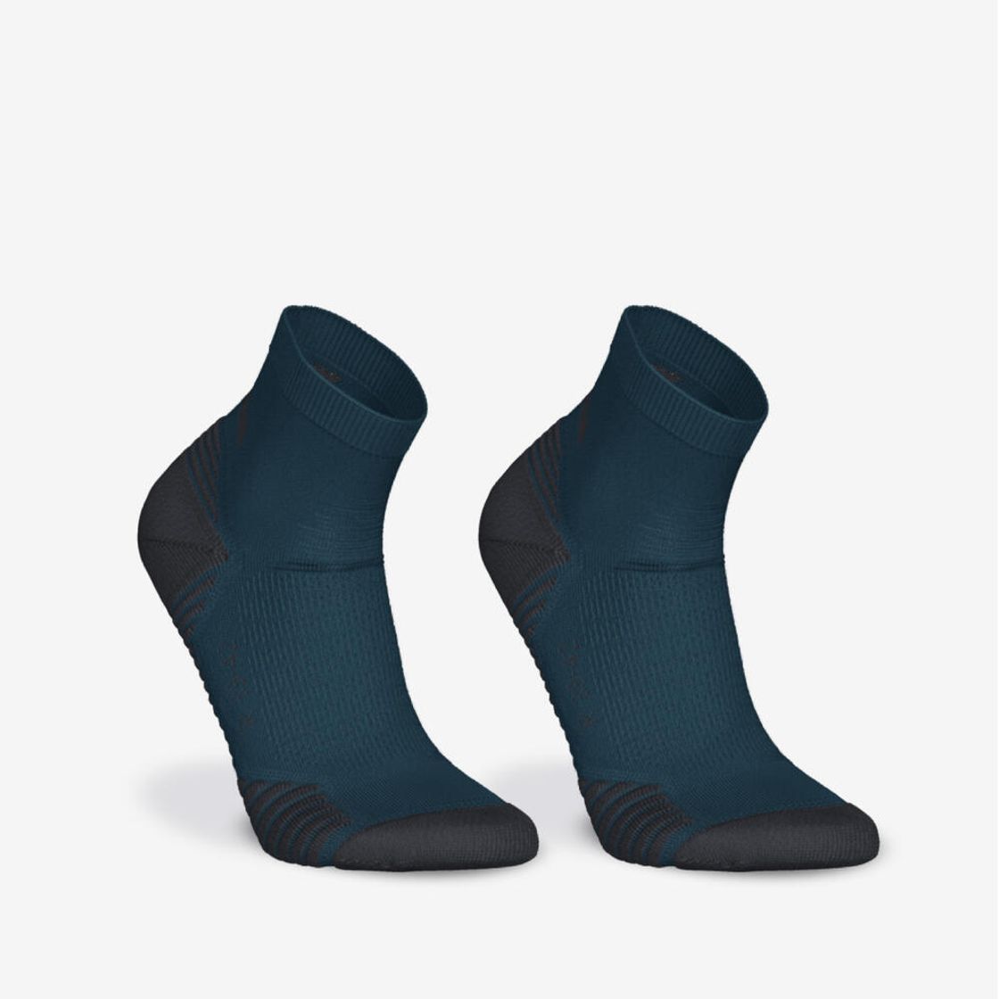 데카트론 러닝 쿠션 중목 양말 2켤레 런 500 틸 블루(Decathlon Running Cushion Mid-Calf Socks 2 Pairs Run 500 Teal Blue) - 2