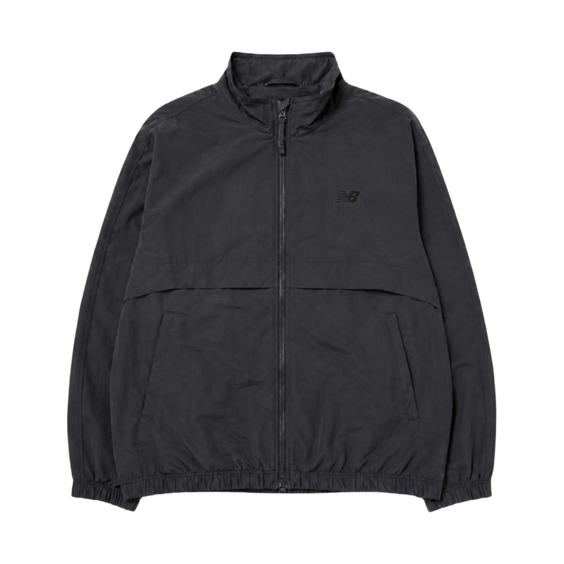 NBNAGCO303-60 New Balance Essential Stand Neck Woven Jacket Charcoal