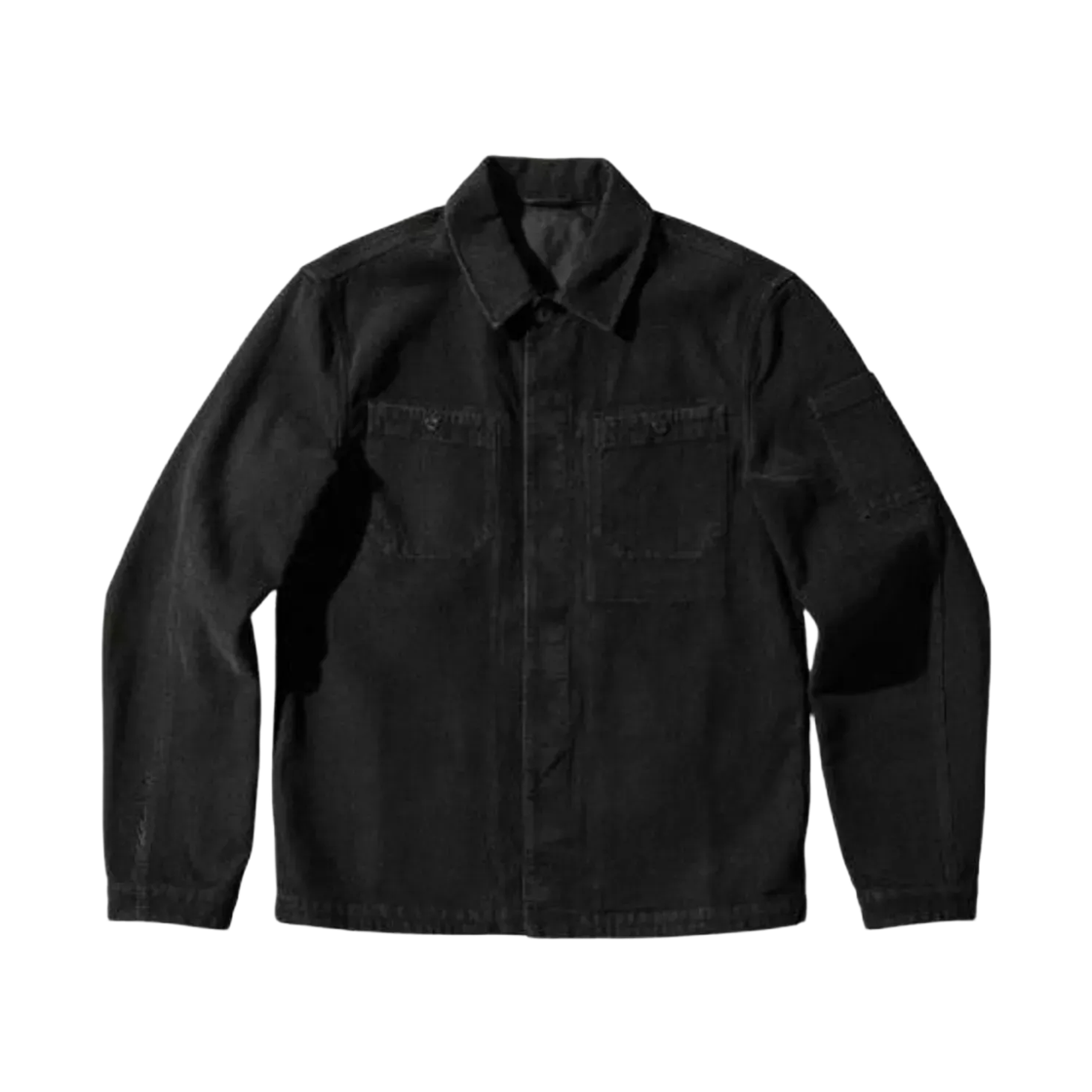 21CMOS148A006410O999 C.P. Company Corduroy Lens Overshirt Black - 26FW