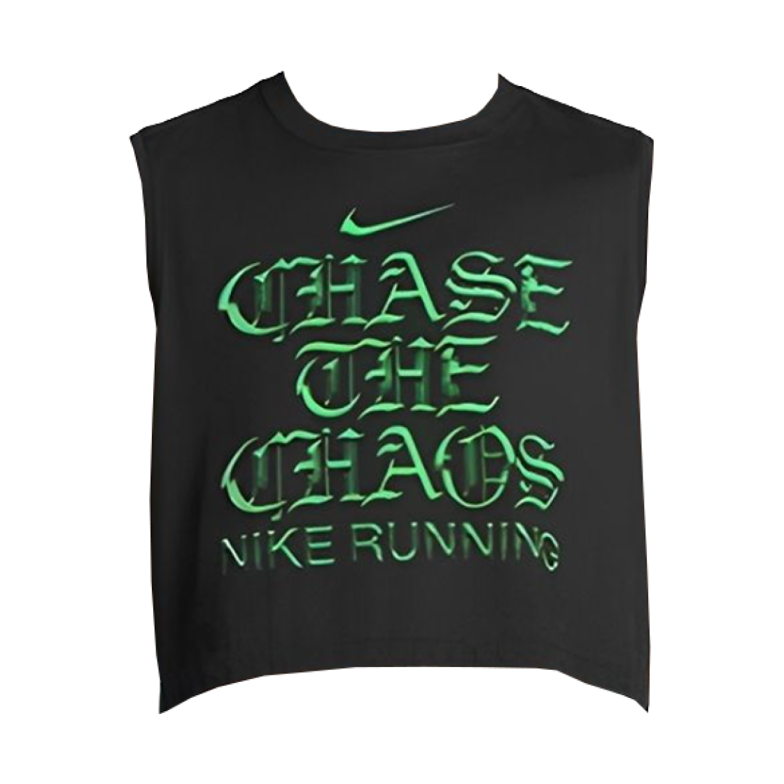 IM8902-010 (W) Nike Dri-Fit Running T-Shirt Black Illusion Green - Asia