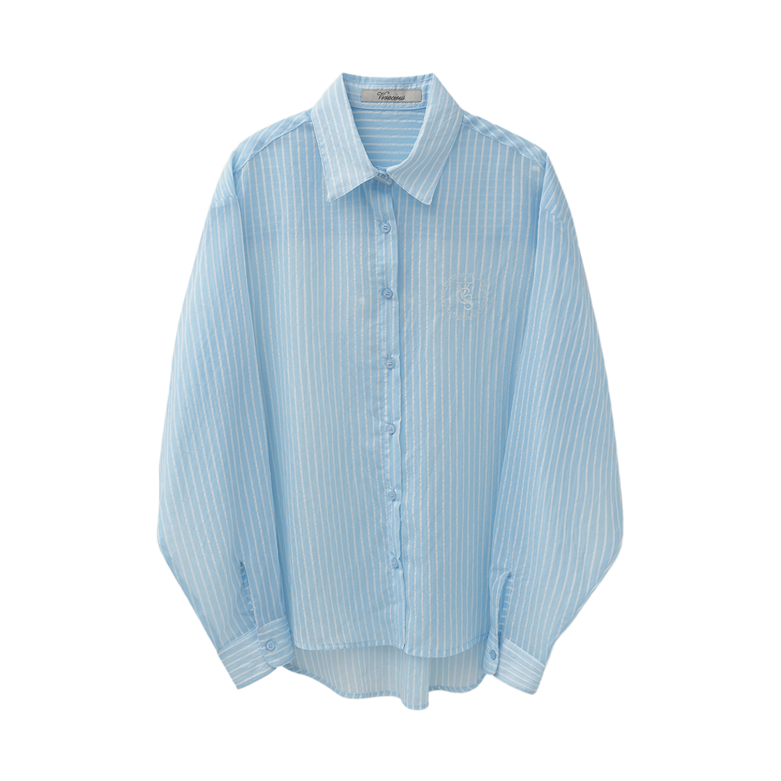 VV61SH10BL VIVACIOUS Range See-Through Stripe shirt BLUE