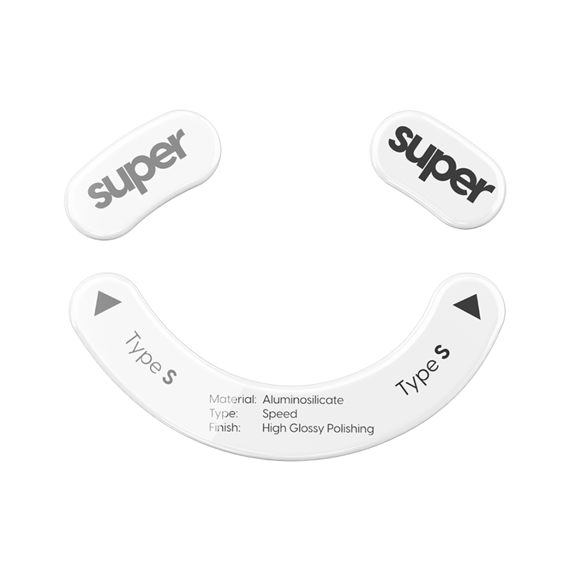 펄사 레이저 데스에더 V3 프로 전용 슈퍼글라이드 유리 마우스피트 화이트색상 Type-S 유광(Pulsar Superglide for Razer DeathAdder v3 Pro [White])
