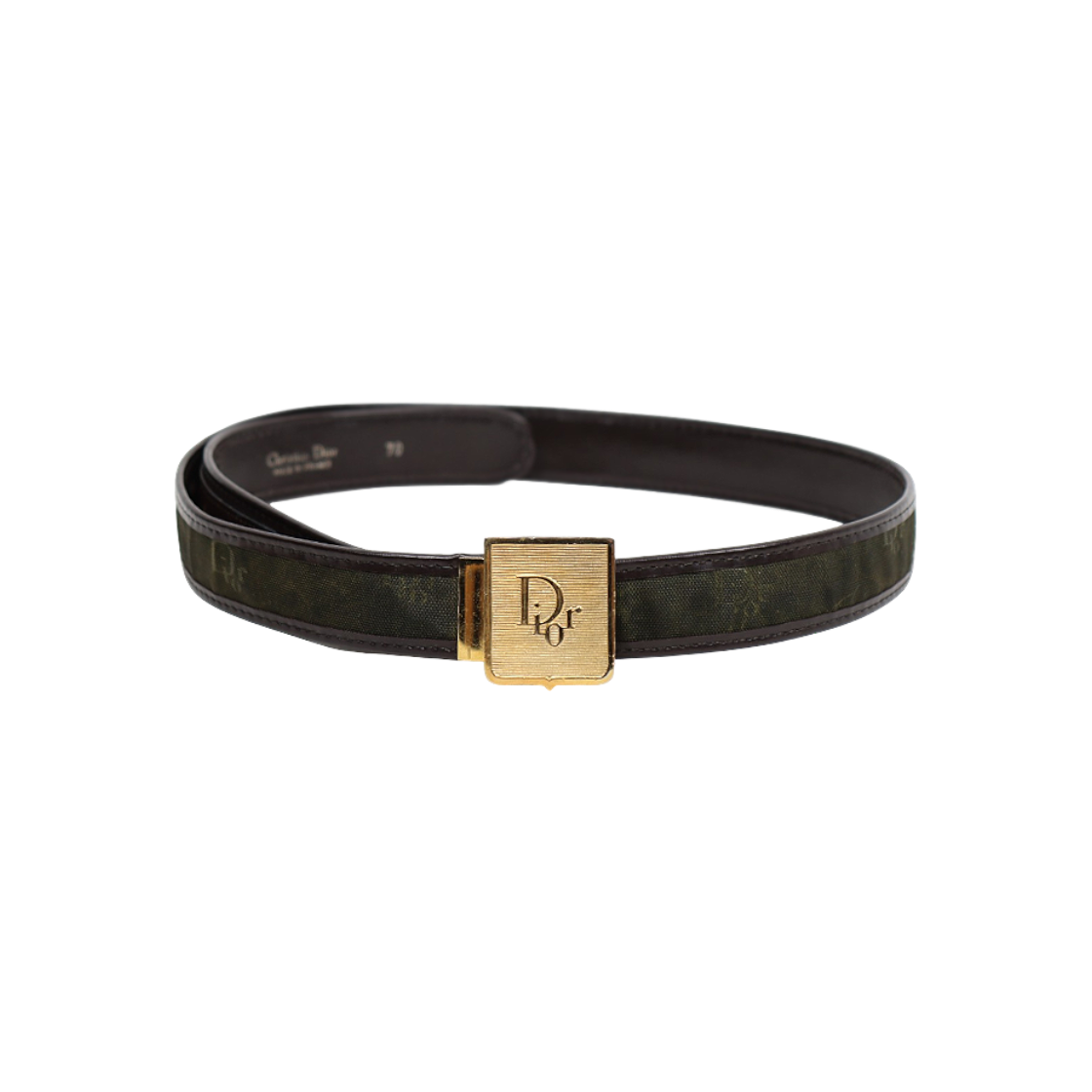 ITJVGCIJBBR3 Dior Oblique Green Gold Belt