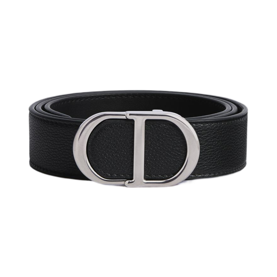 4709PDSED-H00N Dior CD Icon Belt Grained Calfskin 33mm Black