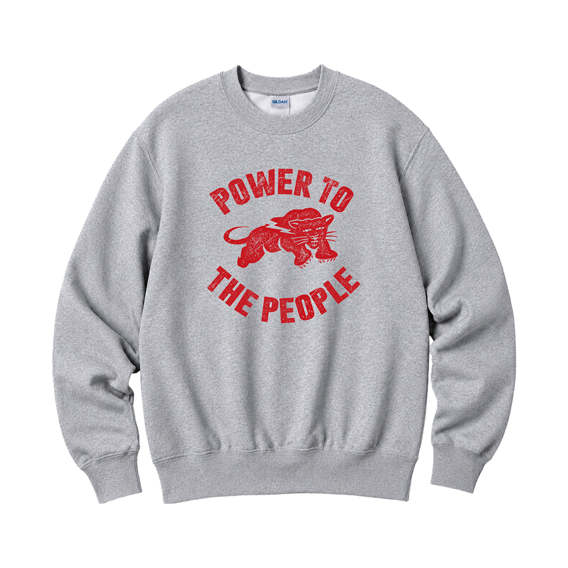 88000_copy Gildan X Vintage Collection POWER TO PEOPLE Crewneck Sweat shirt Grey