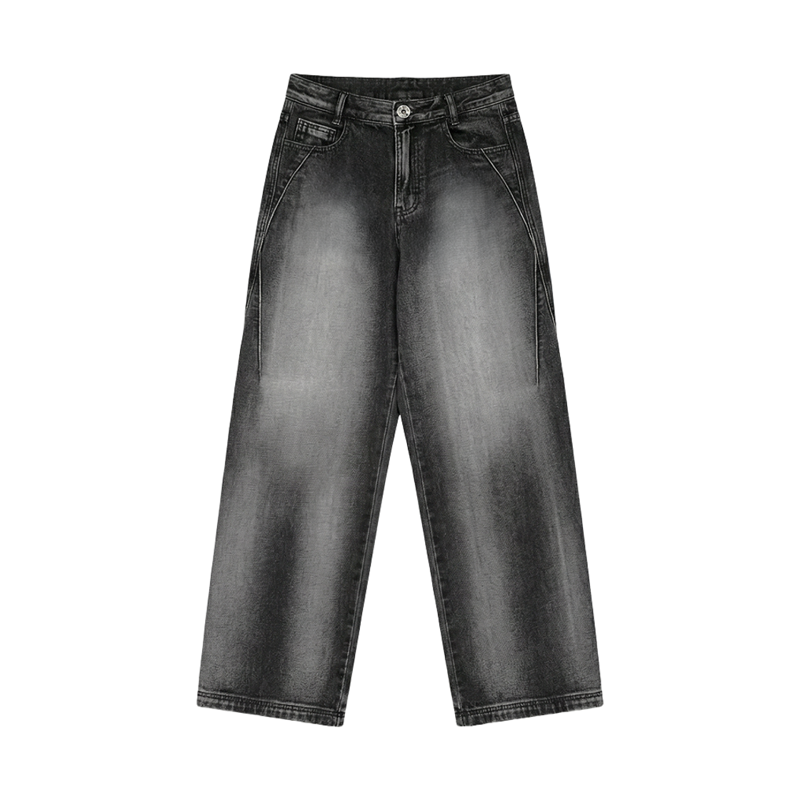 비엘알 마크드 사일런스 데님 팬츠 블랙(BLR Marked Silence Denim Pants Black)
