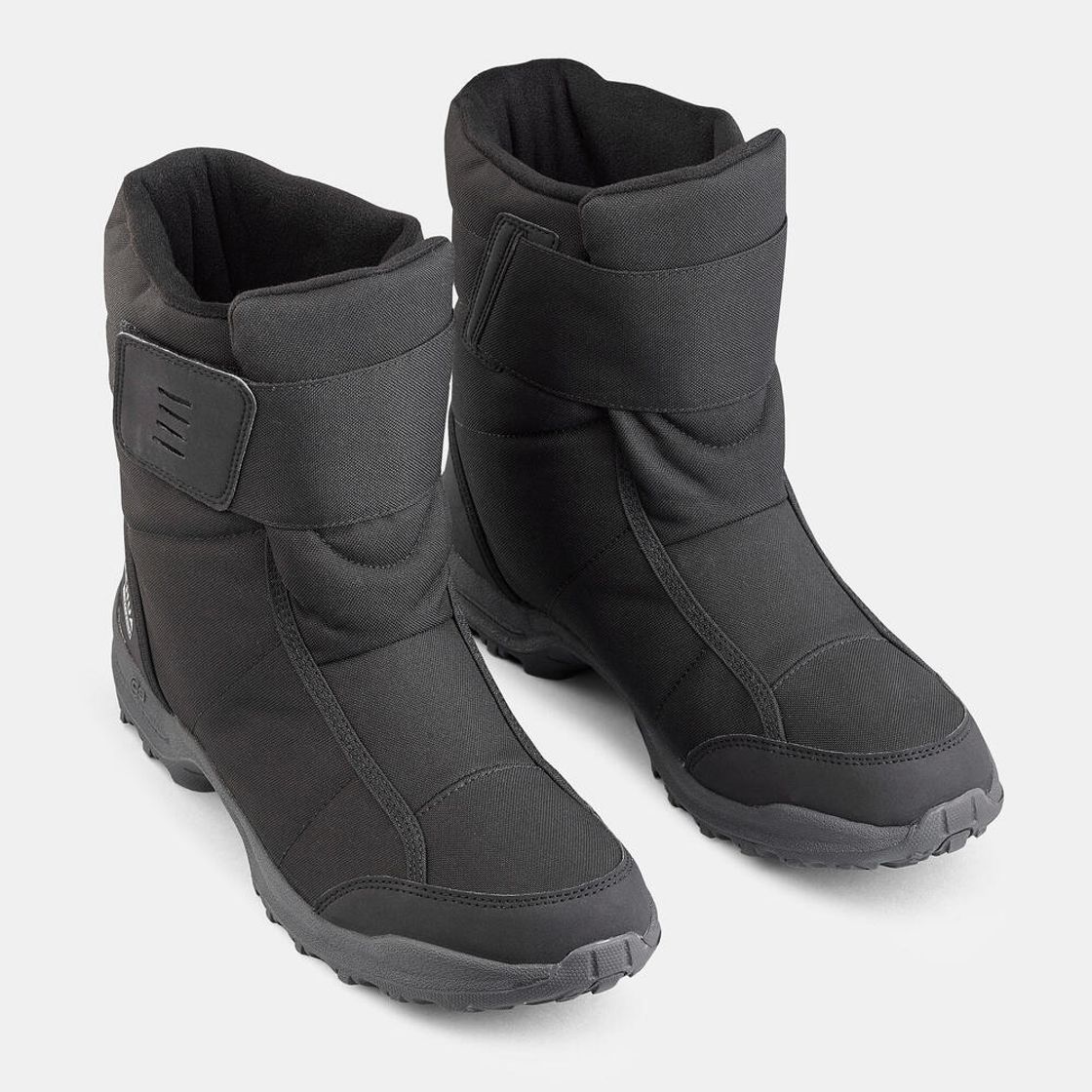 데카트론 남성 방한방수 중목 하이킹 부츠 NH100 스모크 블랙(Decathlon Men's Winter Waterproof Mid Hiking Boots NH100 Smoke Black) - 2