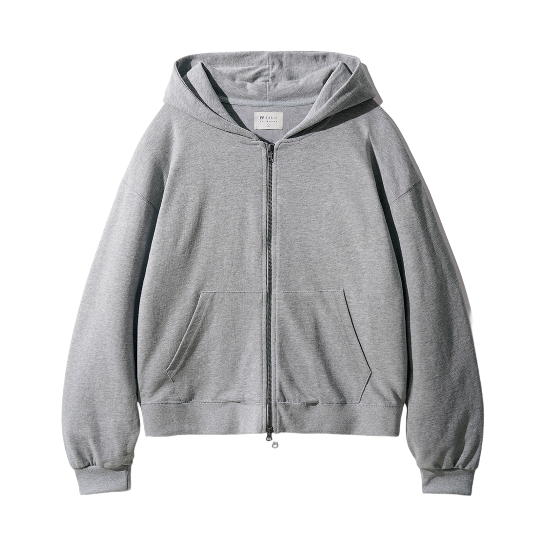 SJHD1553_gray_29 FP142 Two ply light zip-up hoodie Gray SJHD1553