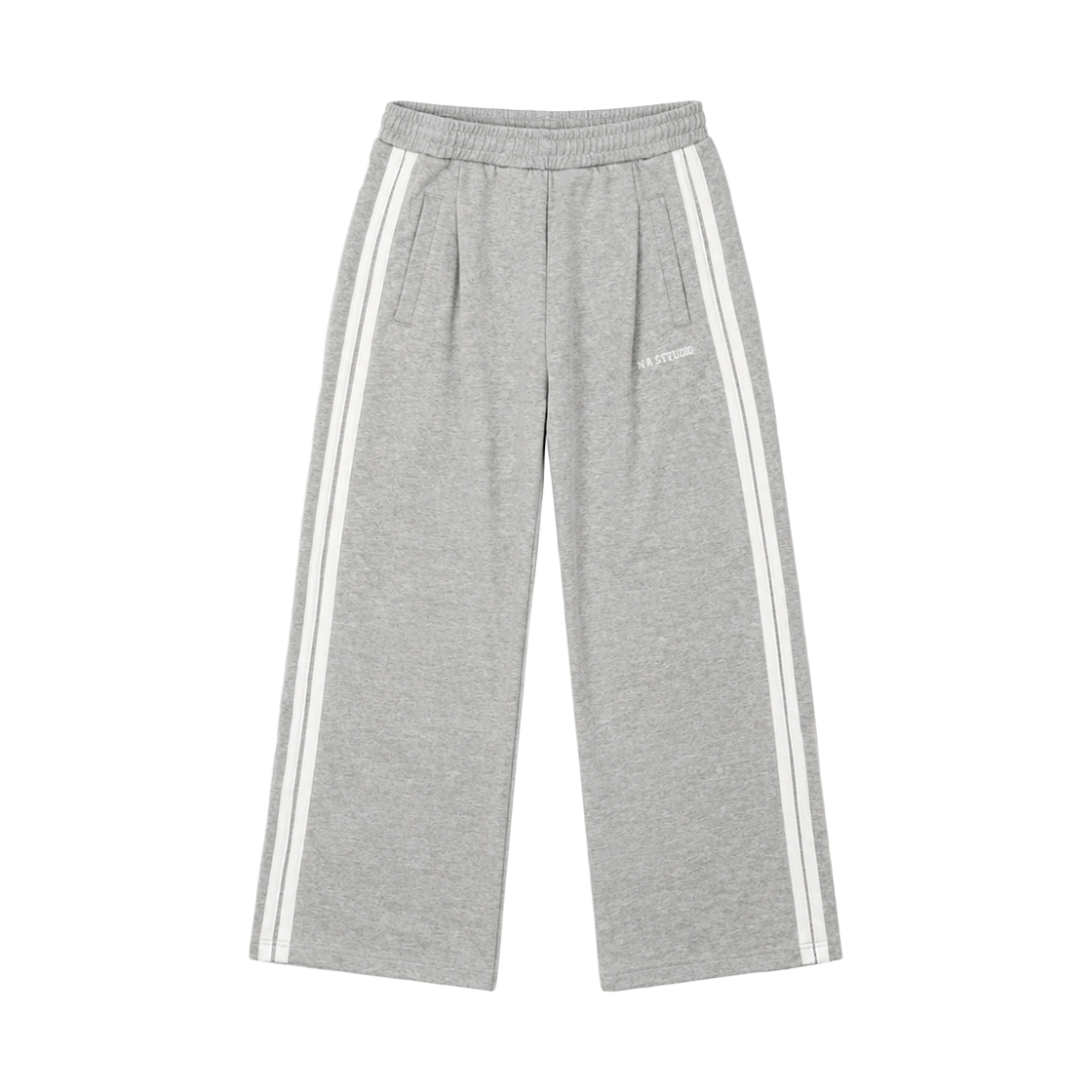 Clothes41 NUART STUDIO Borderline Semi-Wide One-Tuck Pants Melange Gray