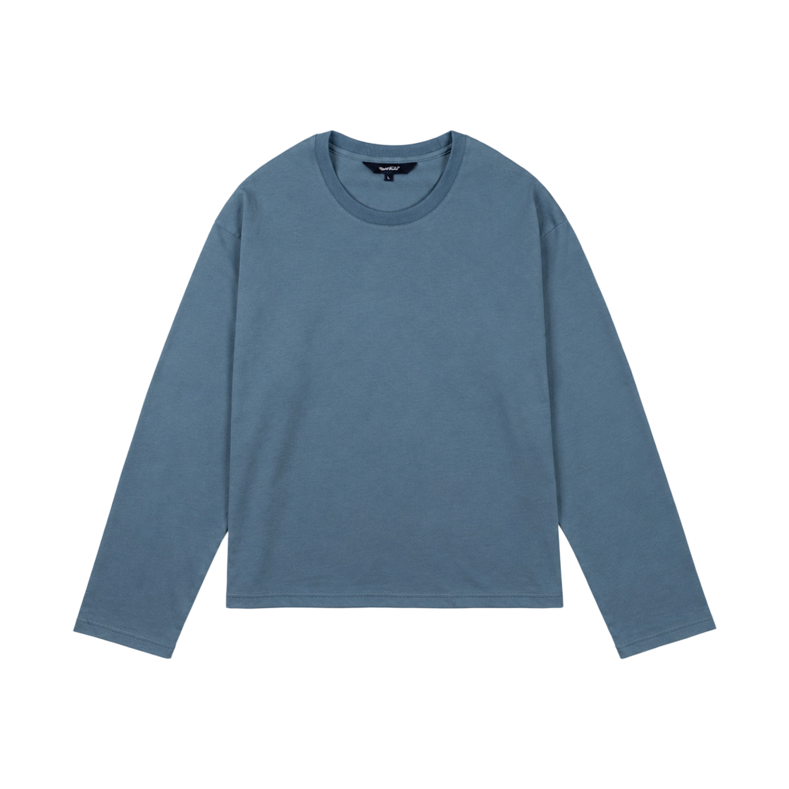 Clothes34 NUART STUDIO Flow Cropped Long Sleeve T-Shirt Blue Gray