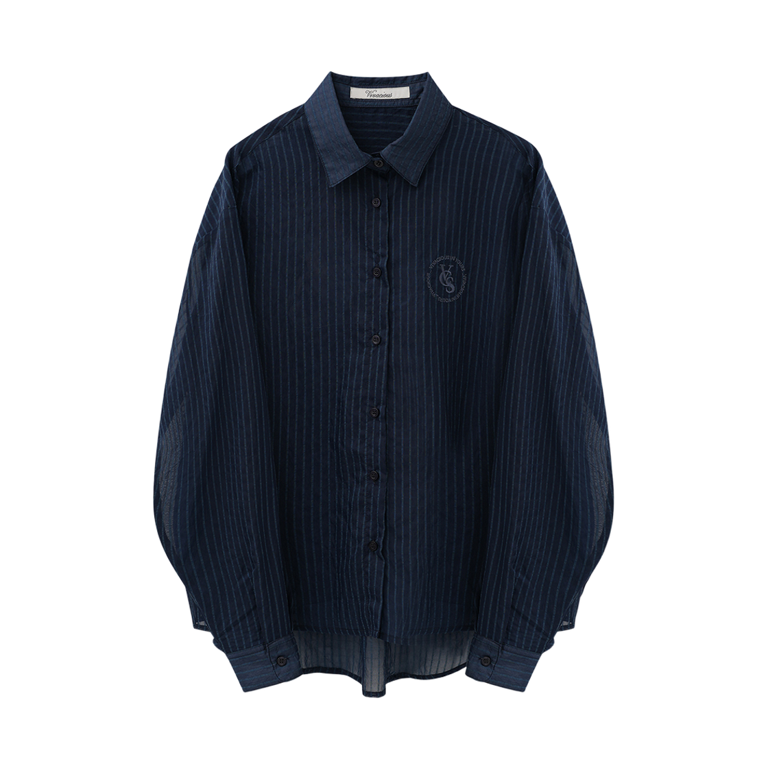 VV61SH10NV VIVACIOUS Range See-Through Stripe shirt NAVY