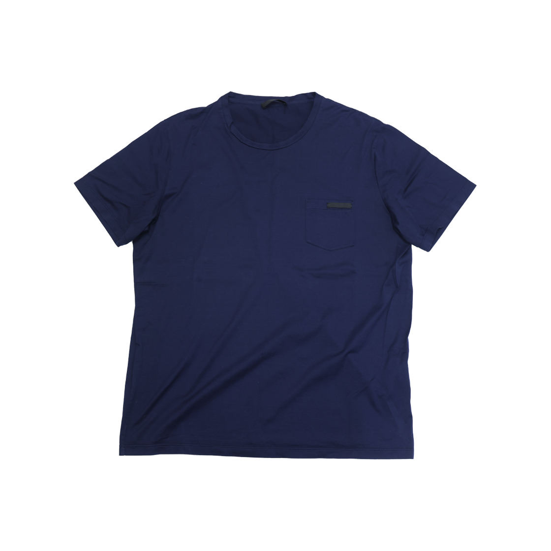 ITDRENMQTUF2 Prada Embroidered Logo Pocket T-Shirt Navy