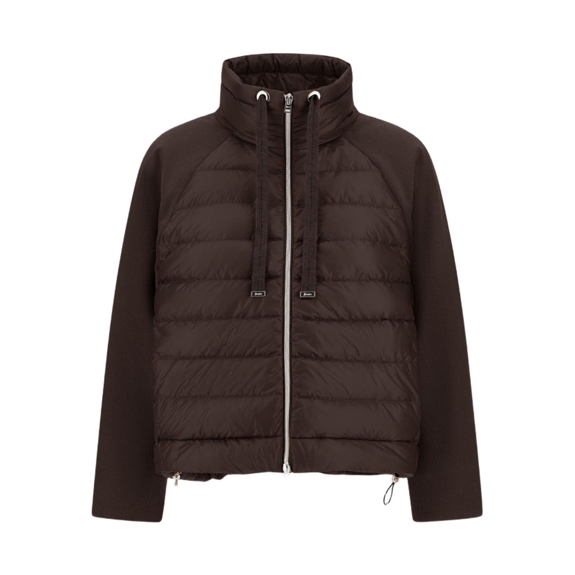(W) 에르노 캐시미어 필 플란넬 울트라라이트 나일론 리조트 자켓 다크 초콜릿((W) Herno Cashmere Feel Flannel Ultralight Nylon Resort Jacket Dark Chocolate)