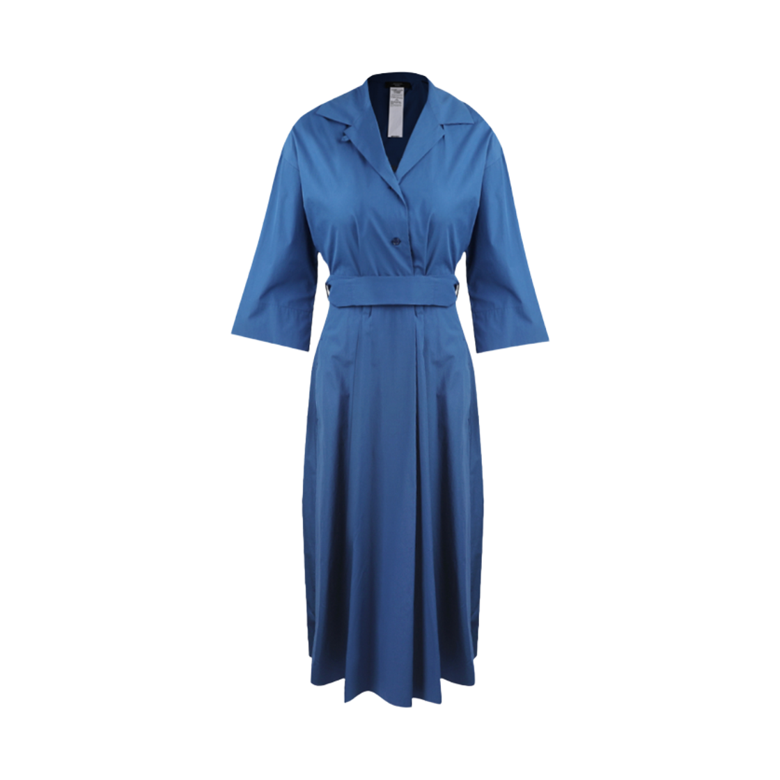 PADANA-026 (W) Weekend Max Mara Padana Cotton Poplin Midi Shirt Dress Blue