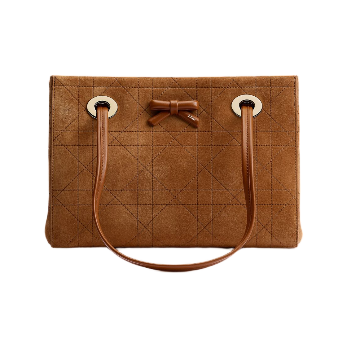 M1410OHSU-M12E Dior Small Dior Promenade Shopping Bag Babi Flat Cannage Suede Calfskin Marron Babi