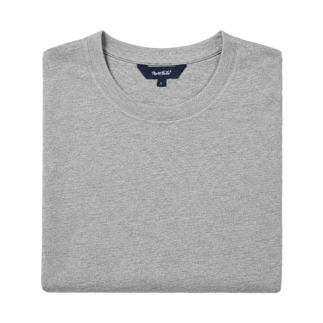 누아트 스튜디오 플로우 크롭 긴팔 티셔츠 멜란지그레이(NUART STUDIO Flow Cropped Long Sleeve T-Shirt Melange Gray) - 2