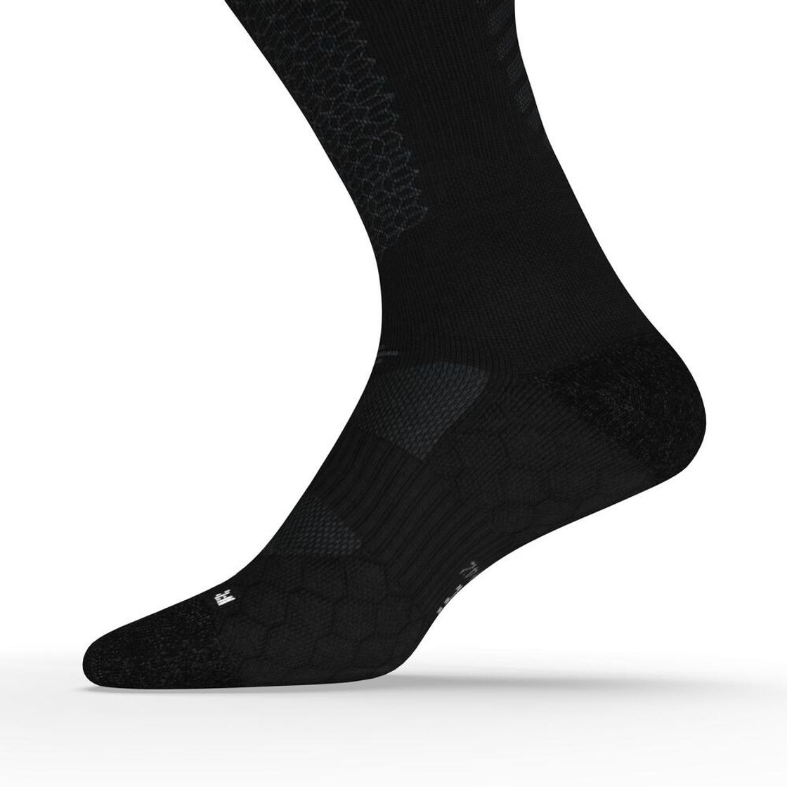 데카트론 메리노 울 러닝 장목 양말 1켤레 런 900 스모크 블랙(Decathlon Merino Wool Running High Socks 1 Pair Run 900 Smoke Black) - 4